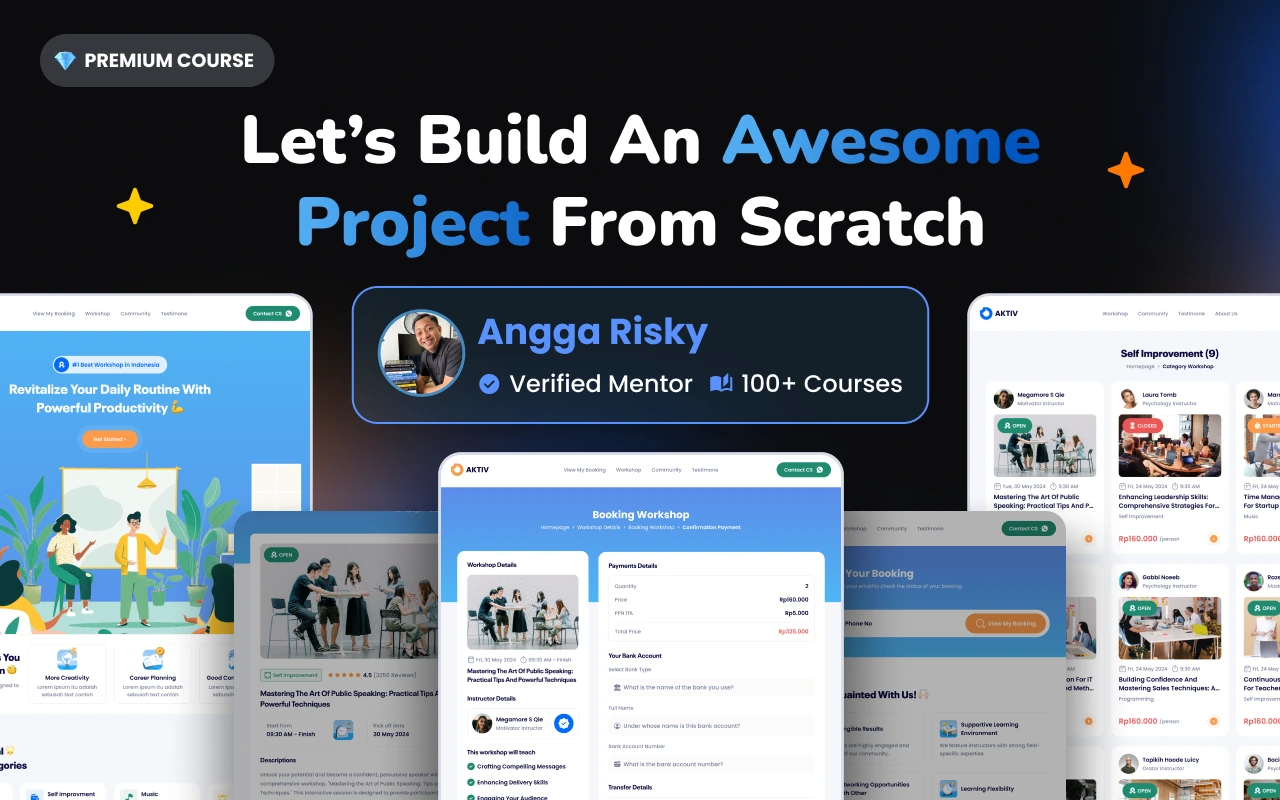 Foto kelas Laravel 11, Service Repository, Filament: Web Event and Workshop Ticket